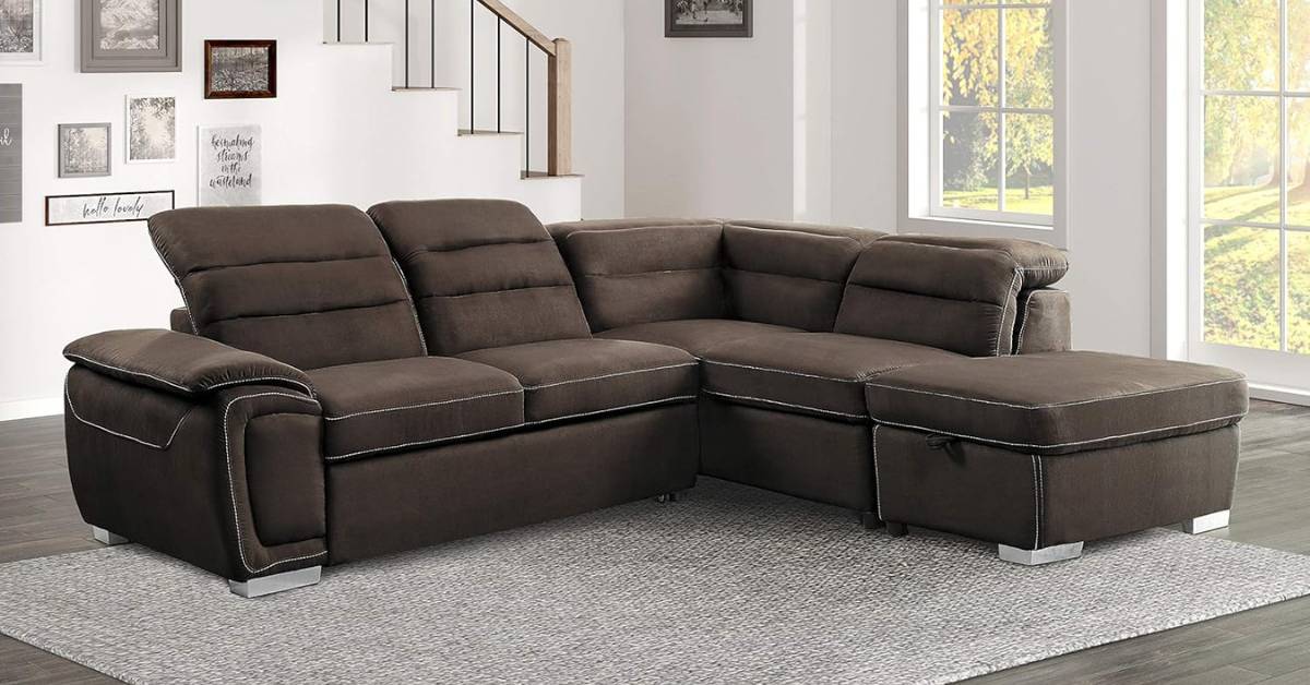 Homelegance Platina 103 Sectional Sofa with Pull-Out Bed