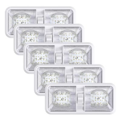 Leisure LED RV LED Ceiling Double Dome Light Fixture