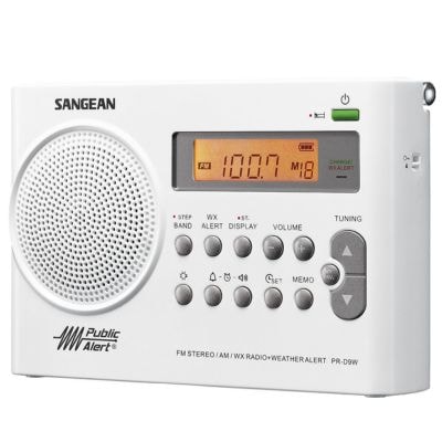 Sangean PR-D9W AM/FM Weather Alert Rechargeable Portable Radio