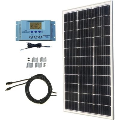 WindyNation 100W Solar Panel Off-Grid RV Kit